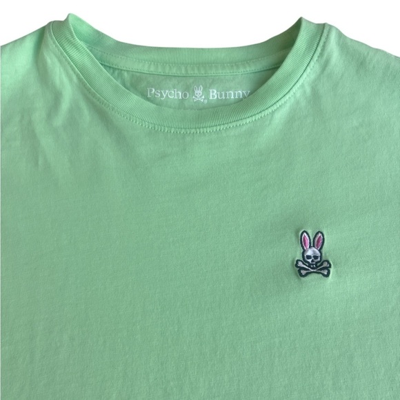 Psycho Bunny Mint Green Embroidered Logo Short Sleeve Crewneck T-Shirt - Picture 8 of 9